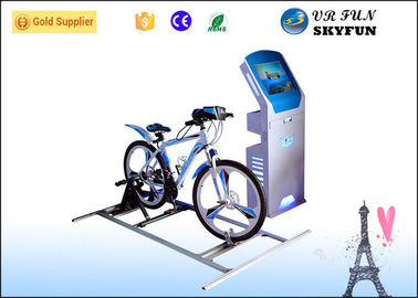 Bicicleta da realidade virtual do esporte 9D do lazer com o tela táctil de 42 polegadas/simulador virtual do ciclismo