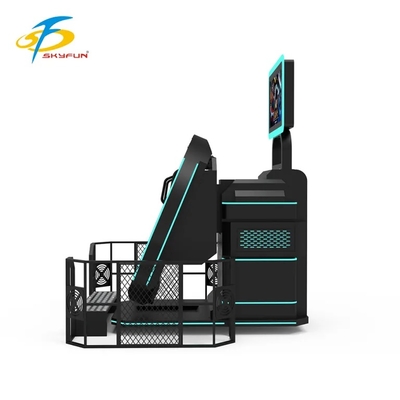 SKYFUN 360° Full-Rotation VR Motion Simulator Ride. Uma imersiva cadeira de realidade virtual com plataforma dinâmica, conteúdo de jogo AR/VR, fones de ouvido 4K, rastreamento de movimento, feedback háptico e suporte multiplayer.