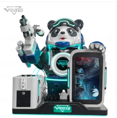 VR Panda Soldier ️ Máquina de tiro VR interativa de ponta com 7 jogos, distribuidor de brinquedos, suporte a pagamentos múltiplos e design Panda personalizável para arcades