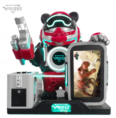 VR Panda Soldier ️ Máquina de tiro VR interativa de ponta com 7 jogos, distribuidor de brinquedos, suporte a pagamentos múltiplos e design Panda personalizável para arcades