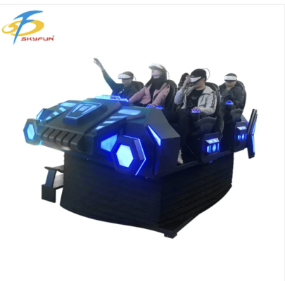 9D VR 6-Seat Cinema Chair    Simulador VR multi-pessoa com mais de 100 filmes, 15 jogos interativos, óculos Deepoon VR