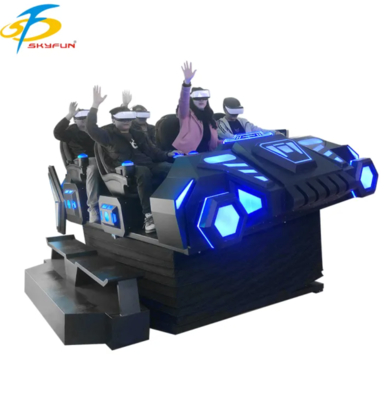 9D VR 6-Seat Cinema Chair    Simulador VR multi-pessoa com mais de 100 filmes, 15 jogos interativos, óculos Deepoon VR