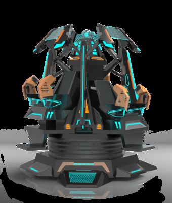 Simulador de Cinema VR Fun Star Tower 3 Lugares | Design de Movimento 9-DOF Exclusivo, Tela 360°, Multi Efeitos Especiais, Óculos DPVR e Passeio Imersivo para 3 Jogadores – Fabricante SKYFUN