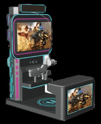 Fun Flyer VR Shooting Simulator∙ Coin & QR Payment Self-Service, VR Shooting com Design de Assento, 10+ Games, DPVR E3S Glasses & 42-Inch Monitor