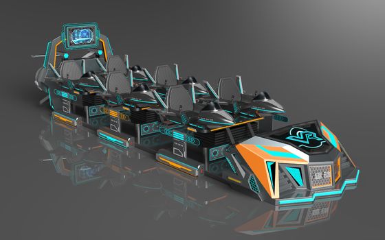 Cinema VR Batalha de Navios Divertidos 6 Lugares | Estrutura de Ação Individual, Assentos Expansíveis, Tela Traseira Grande, 55 Jogos, Óculos DPVR E3-S e Monitor de 32 Polegadas – Fabricante SKYFUN
