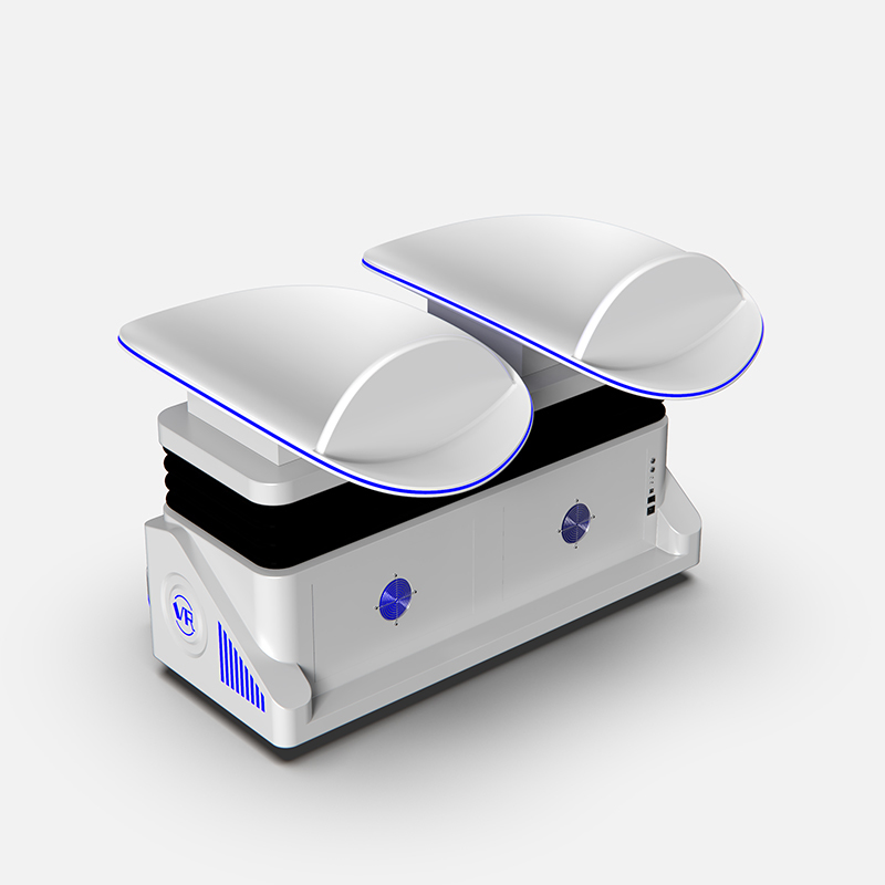 9D VR Slide Cinema Simulador de RV de assento duplo com óculos Deepoon E3C Imersivo 2 jogadores VR Ride com 3DOF Motion Platform, 80+ 360° VR Filmes, Air Spray & Vibration Effects para Arcades, Shopping Malls, Theme