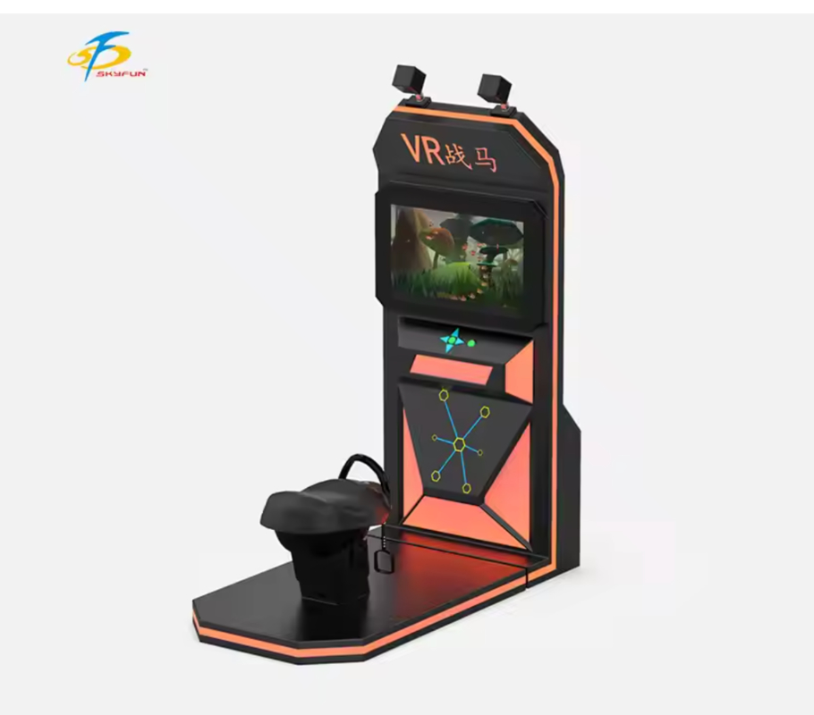Simulador de Cavalo de Cavalgada de VR ️ Assento de Movimento de Balanço Realista, HTC Vive Headset VR Wireless, Monitor de 32 polegadas