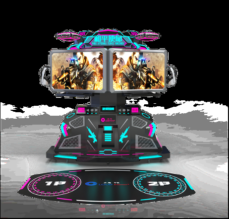 Plataforma Interativa de Duplo Estágio VR Peace Mission | Batalhas VR Conectadas, Mais de 100 Jogos, Headset VR de Alta Resolução, Som Surround, Monitor de 42 Polegadas – Fabricante SKYFUN