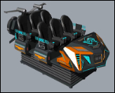Simulador de Cinema VR com 6 Lugares Fun Chariot | Passeio de Movimento 9D Multijogador com Estrutura de Manivela, Luzes LED de Duas Cores, Mais de 20 Jogos Exclusivos e Óculos DPVR – Fabricante SKYFUN