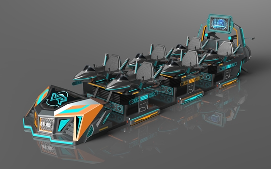 Cinema VR Batalha de Navios Divertidos 6 Lugares | Estrutura de Ação Individual, Assentos Expansíveis, Tela Traseira Grande, 55 Jogos, Óculos DPVR E3-S e Monitor de 32 Polegadas – Fabricante SKYFUN