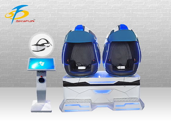 Cadeira atrativa do ovo do parque de diversões VR + cinema de 9D VR com jogo do tiro