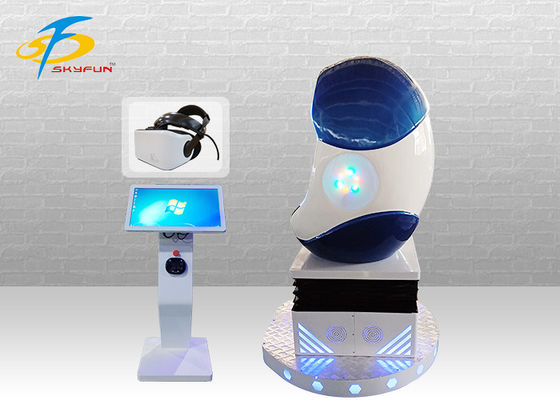 Cinema azul e branco do ovo VR do único jogador 9D/simulador realidade virtual