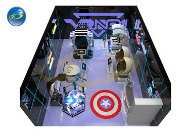 Sala Game Center da arcada do simulador do parque temático 9D VR da realidade virtual de empresa de pequeno porte